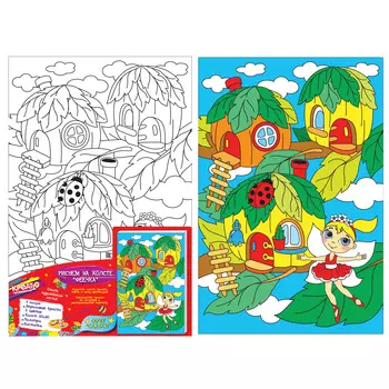 Роспись по холсту - Феечка, 20 х 30 см