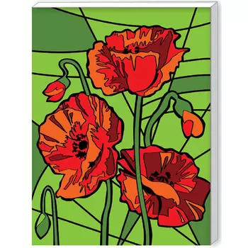 Роспись по номерам «Яркие маки» 30 х 40 см.