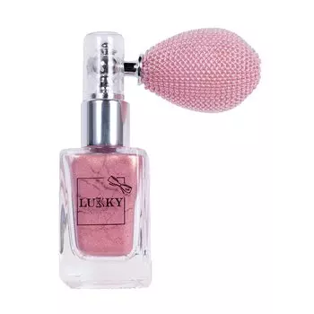 Розовая мерцающая пудра для тела с ароматом ванили Lukky в распылителе - Звездная пыль, 5 г