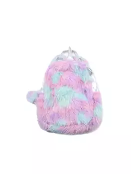 Рюкзак Единорог с пушком, цвет - фиолетовый перламутр