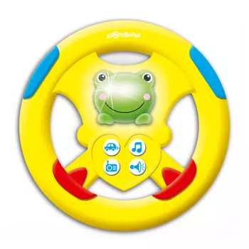 Руль музыкальный Бип-бип, желтый