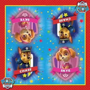 Салфетки - Щенячий патруль, 33 х 33 см, 20 штук