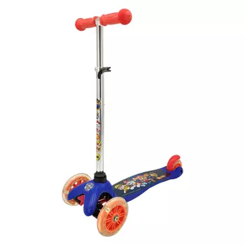 Самокат 3х колесный - Щенячий патруль управление наклоном, светящиеся PVC колеса