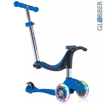 Самокат 452-100 Globber Evo 4 in 1 со светящимися колесами Dark Blue