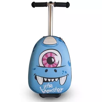 Самокат-чемодан Monster Blue, 38 см