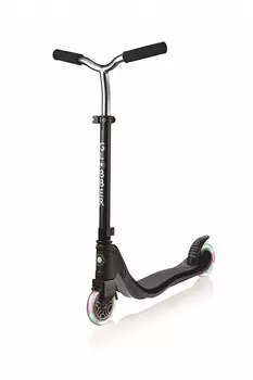 Самокат двухколёсный Globber Flow 125 Lights светящиеся колеса, черный