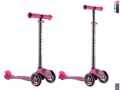 Самокат GLOBBER My free Titanium neon pink с блокировкой колес