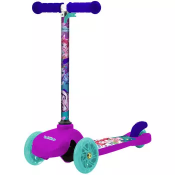 Самокат из серии Enchantimals управление наклоном, PU светящиеся колеса и алюминиевый регулируемый руль