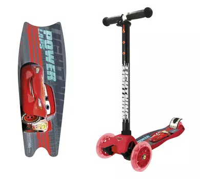 Самокат трехколесный Disney – Тачки, управляется наклоном