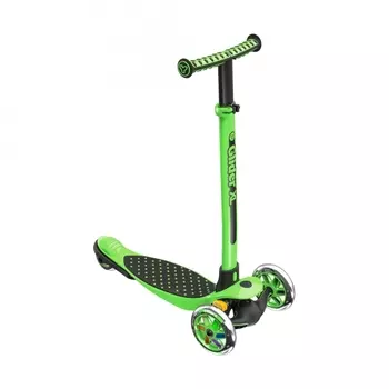 Самокат трехколесный Glider XL, цвет черно-зеленый