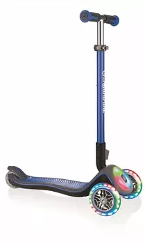 Самокат трехколесный Globber Elite Deluxe Flash Lights - Синий