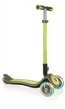 Самокат трехколесный Globber Elite Deluxe Lights Зеленый