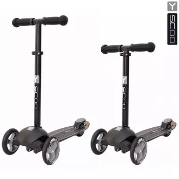 Самокат трехколесный Y-Scoo RT Trio Diamond 120, черный