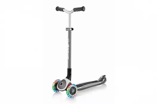 Самокат трёхколёсный Globber Master Lights Бело-серый