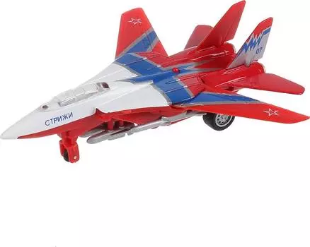 Самолет Стриж, металлический инерционный, свет-звук, 13 см