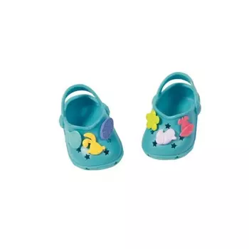 Сандалии фантазийные для куклы Baby born, зелёные, блистер