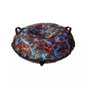 Санки надувные Тюбинг Oxford Принт Абстракция + автокамера, диаметр 110 см.