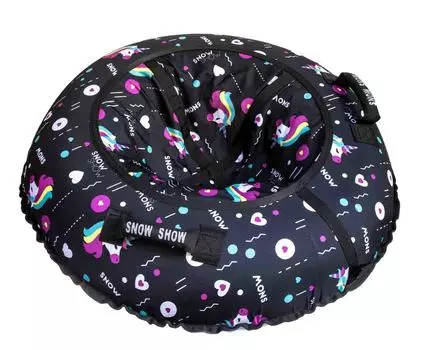 Санки надувные – Тюбинг RT Единорог на черном, 105 см