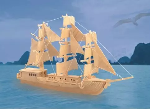 Сборная деревянная модель – Парусник