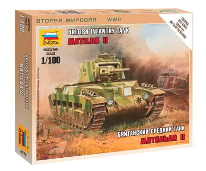Сборная модель британского танка Матильда Мк-2