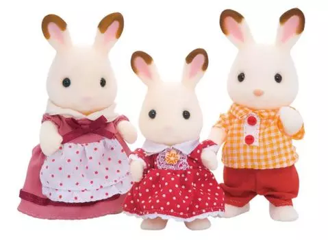 Семья Шоколадных кроликов из серии Sylvanian Families, 3 фигурки