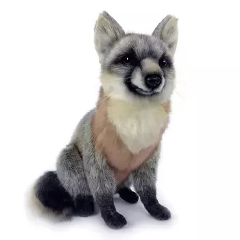 Серая лиса сидящая, 30 см
