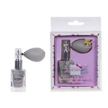 Серебристая мерцающая пудра для тела в распылителе Lukky - Звездная пыль с ароматом ванили, 5 г