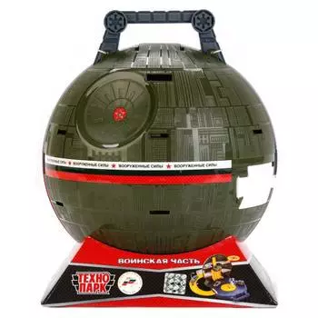 Шар-парковка Воинская часть с 2 металлическими машинками –УАЗ и Лада 7,5 см.