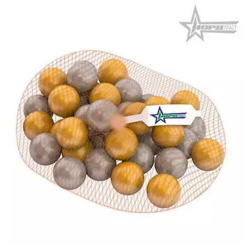 Шарики, 50 штук, 6 см, золотой и серебряный цвет