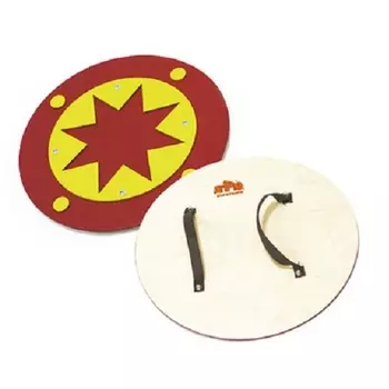 Щит деревянный красный, с рисунком