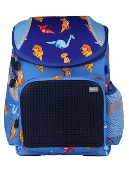 Школьный Рюкзак A-019 Super Class, дизайн – Динозаврики, цвет – синий