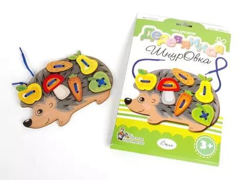 Шнуровка деревянная – Ёжик