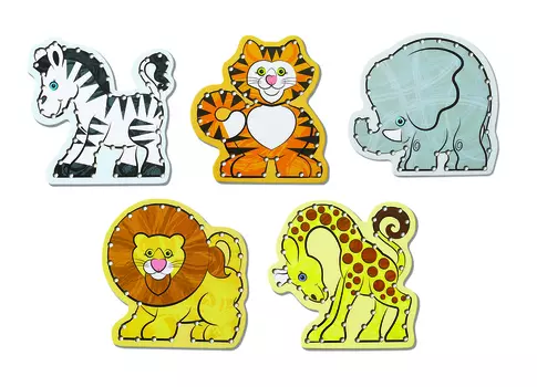 Шнуровка Звери из серии Деревянные игрушки