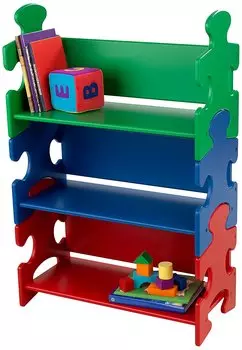 Система хранения Пазл в ярких цветах Puzzle Book Shelf Primary