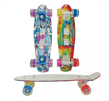 Скейт Navigator пластиковый, колеса со светом