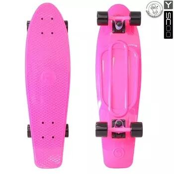 Скейтборд виниловый Y-Scoo Big Fishskateboard 27" 402-P с сумкой, розовый