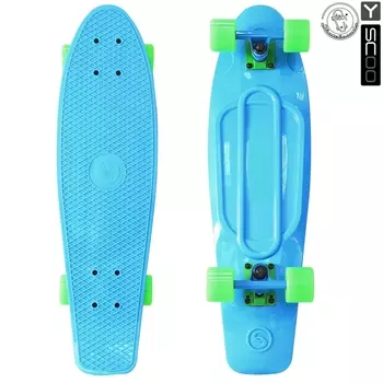 Скейтборд виниловый Y-Scoo Big Fishskateboard 27" 402-B с сумкой, сине-зеленый
