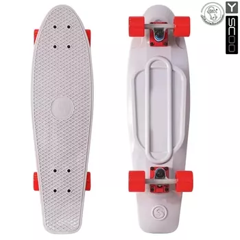 Скейтборд виниловый Y-Scoo Big Fishskateboard 27" 402-Gr с сумкой, серо-красный