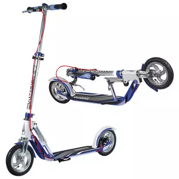 Складной 2х колесный самокат Big Wheel AIR 205 Dual Brake, синий