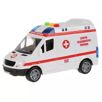 Скорая Помощь микроавтобус, 15,5 см, инерционная, свет-звук