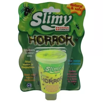 Слайм Slimy/Слайми - Ужастики с игрушкой, желтый, 80 г