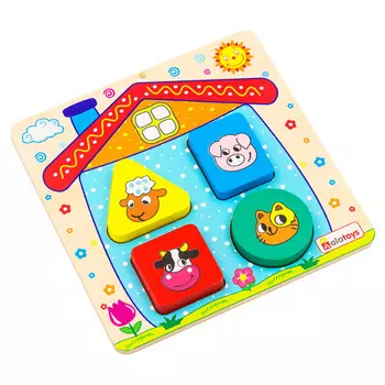 Сортер – Домик, 4 детали