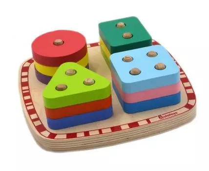 Сортер с разноцветными вкладышами