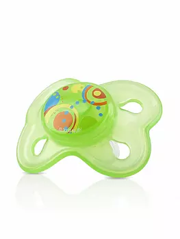 Соска-пустышка силиконовая, цвет зеленый, 6-18 месяцев