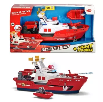 Спасательное судно со светом и звуком, с водой, 40 см