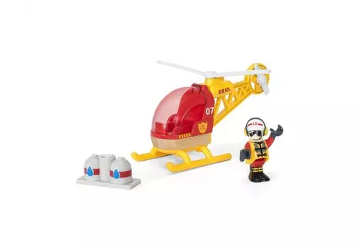 Спасательный вертолет с грузом и фигуркой