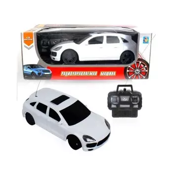Спортавто Джип на радиоуправлении, масштаб 1:24, 27 МГц, 20 см, 4 канала, свет, на батарейках, белая