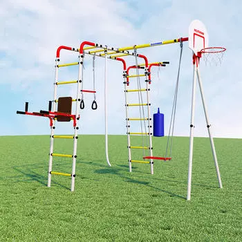 Спортивно-игровой комплекс Romana Fitness R.103.20.04 Фитнесс + качели фанерные