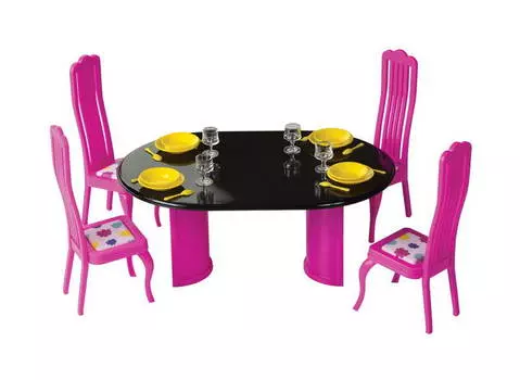 Столовая для кукольного домика Зефир, в пакете, размер 24 х 5 х 32 см.