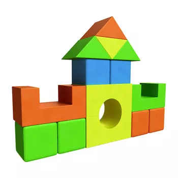 Строительный набор для мягкого игрового комплекса, 14 элементов